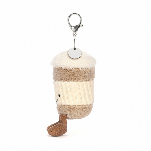 Amuseables Coffee-to-Go bag charm in beige – view 2