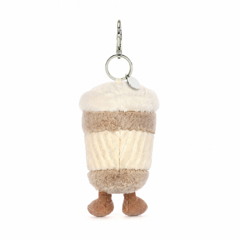 Amuseables Coffee-to-Go bag charm in beige – view 3