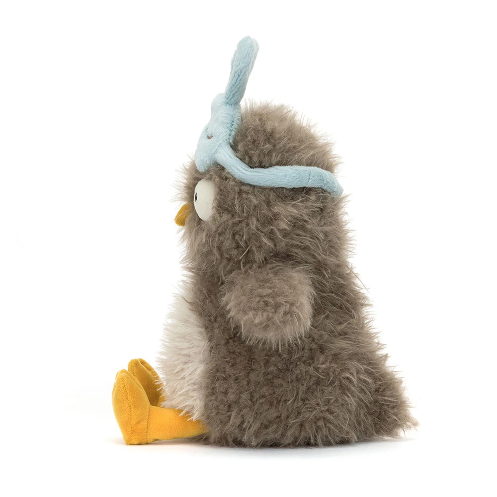 Audrey Hootsoftly owl plush toy in grey – view 3
