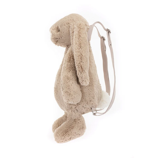 Bashful Bunny beige bunny backpack plush – view 2