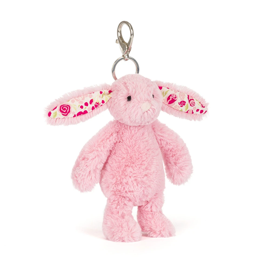 Blushkin Blossom Bunny pink plush bag charm – view 2