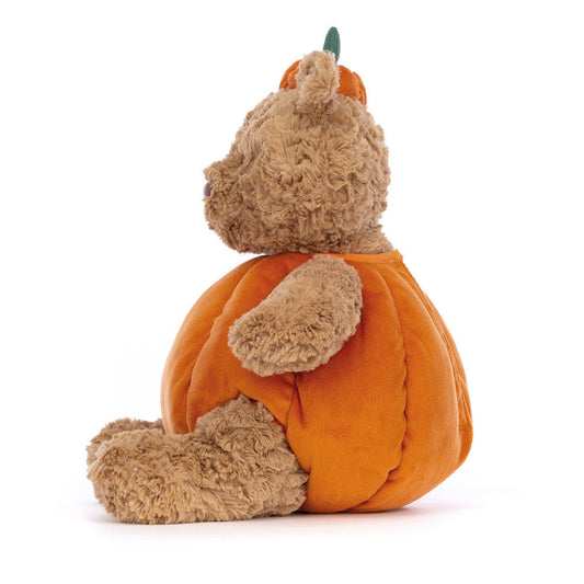 Brown Pumpkin Bear plush toy in brown – view 2