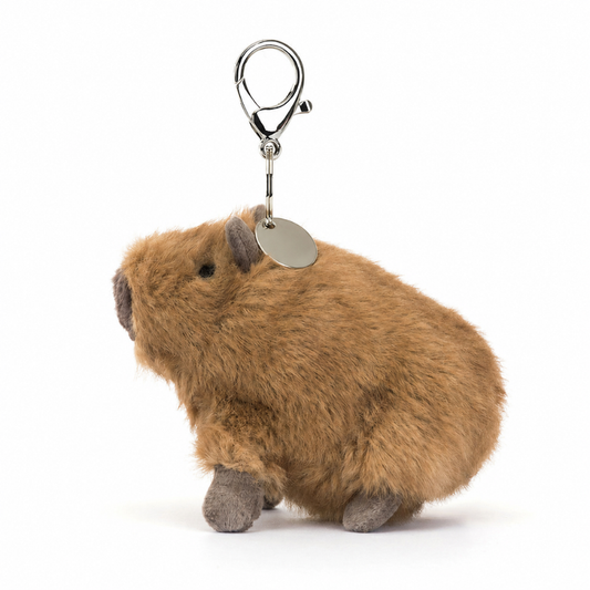 Clyde Capybara bag charm in brown – view 2