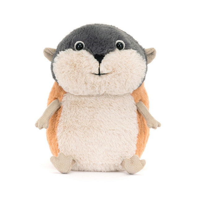 Lambeth Lemming plush toy in grey and orange – view 4