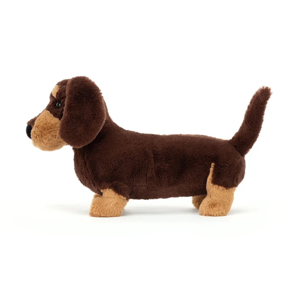 Otto Sausage Dog brown dachshund plush toy – view 3