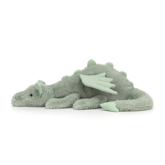 Sage Dragon plush toy in sage – view 2