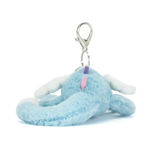 Sky Dragon plush bag charm in blue – view 2