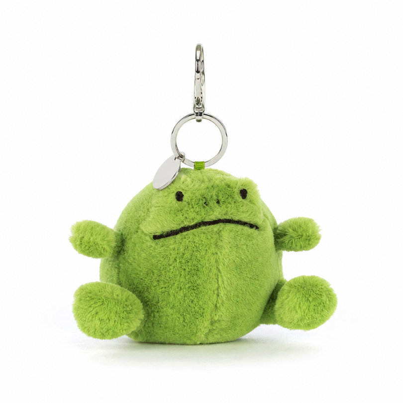 Green Frog bag charm in green