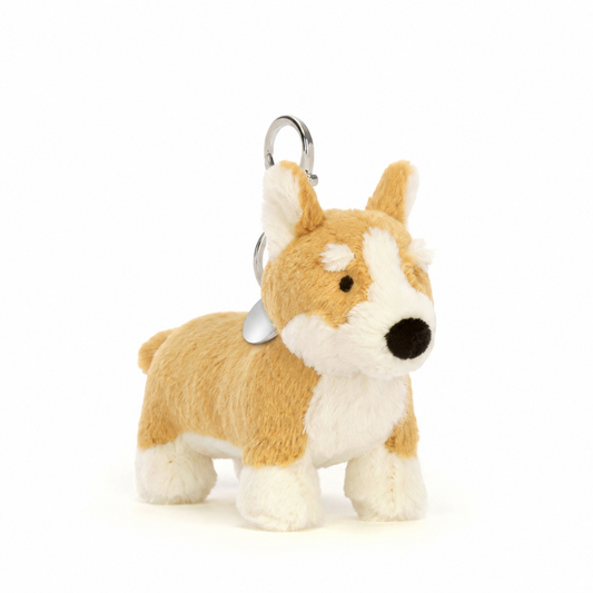 Betty Corgi bag charm in brown
