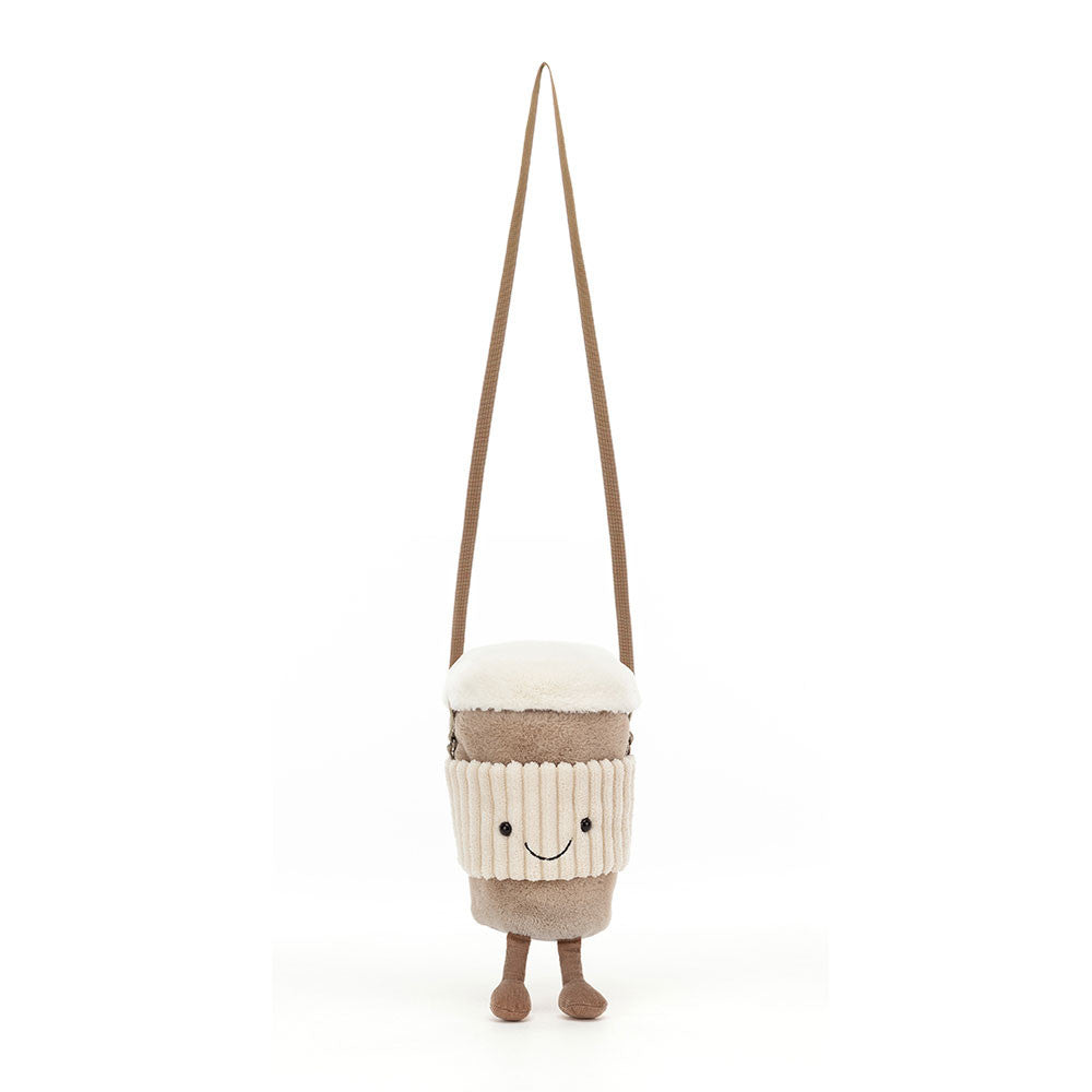 Amuseables Coffee-to-Go plush bag in khaki – view 2