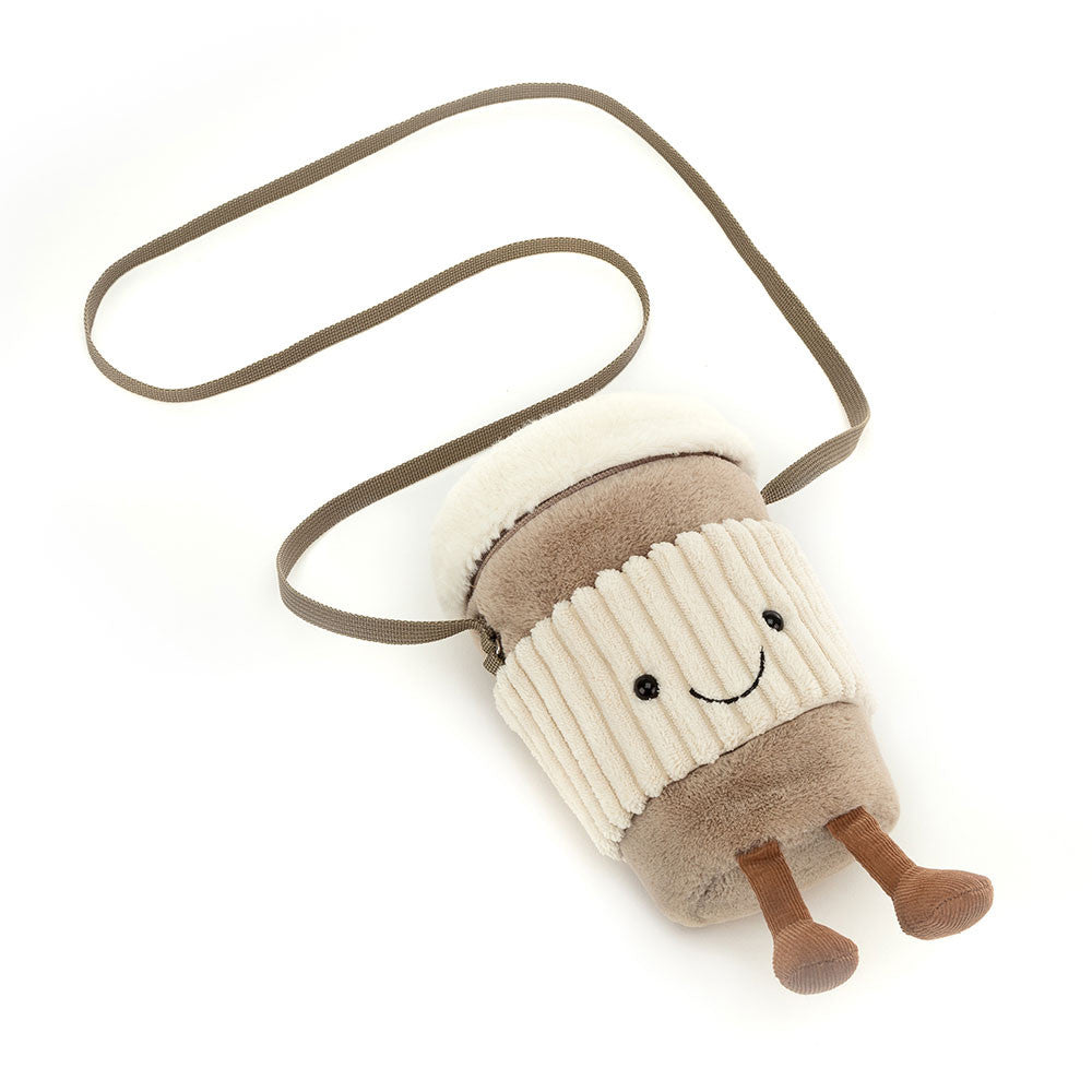 Amuseables Coffee-to-Go plush bag in khaki – view 3
