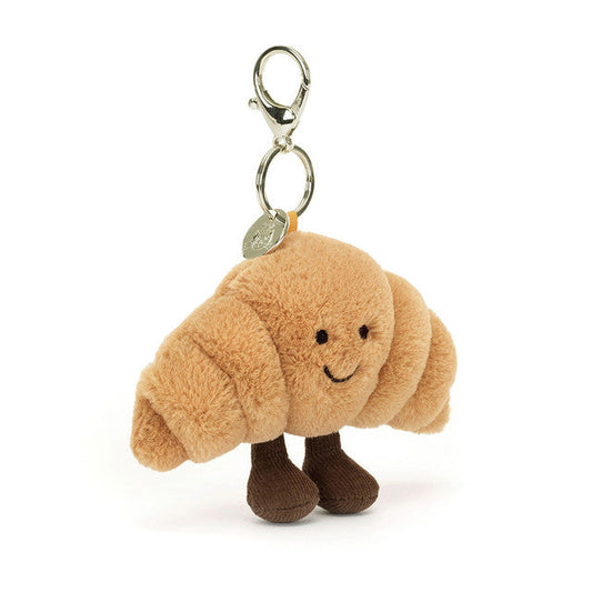Amuseables Croissant bag charm in brown