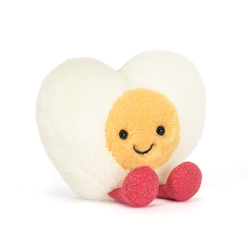 Amuseables Heart Boiled Egg plush toy in white