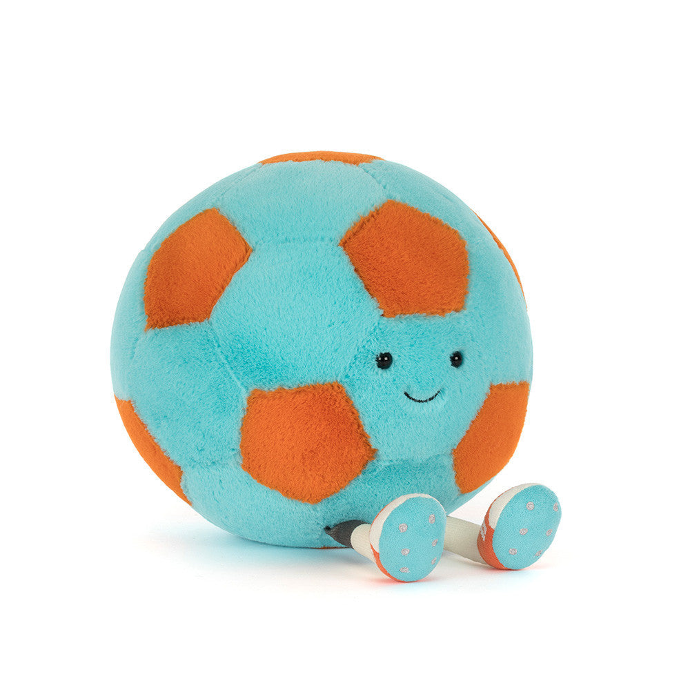 Amuseables Football plush in blue and orange