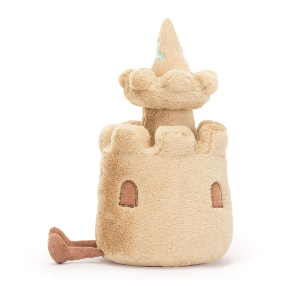 Amuseables Sandcastle plush toy in beige with a shell motif and starfish accent – view 2
