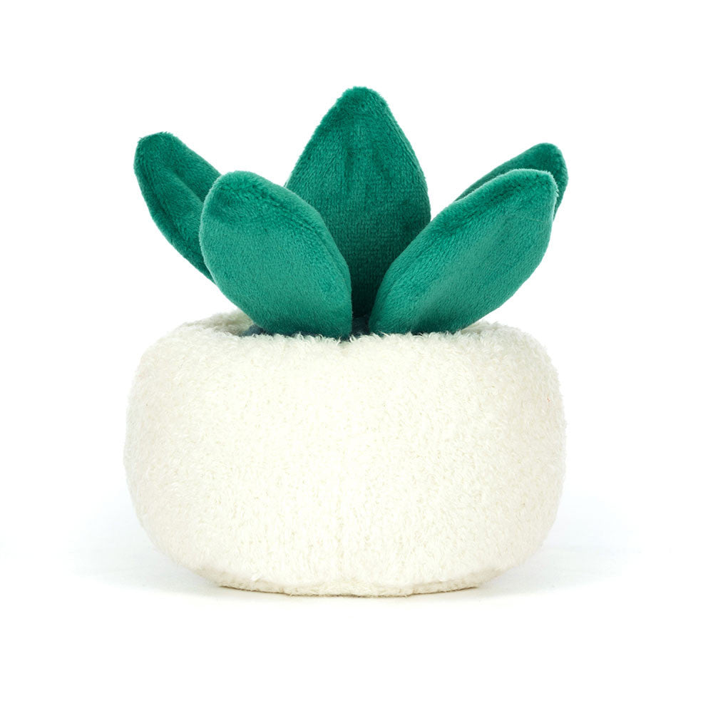 Amuseables Skull Planter plush in cream, grey and green – view 4