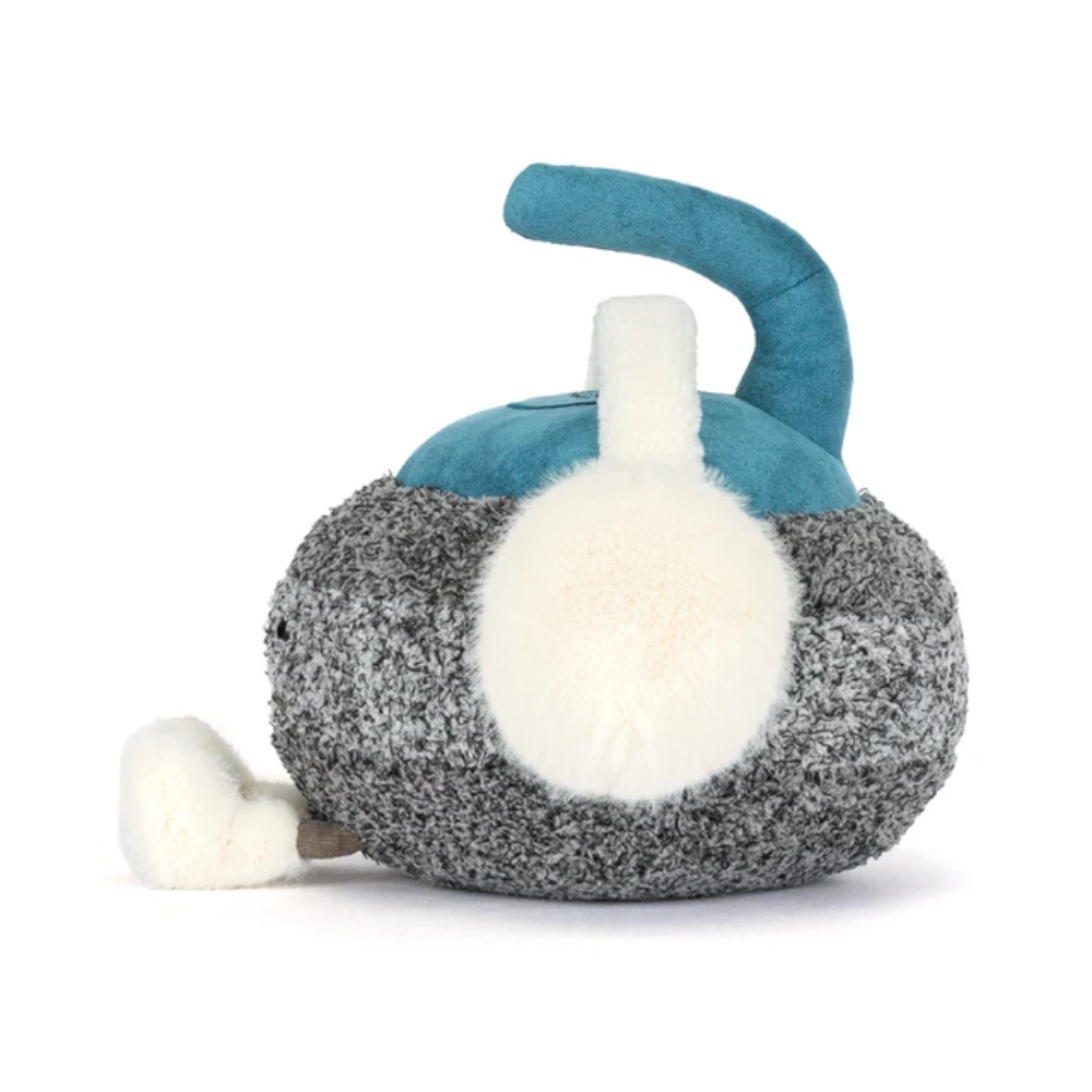 Grey curling stone plush toy – view 3