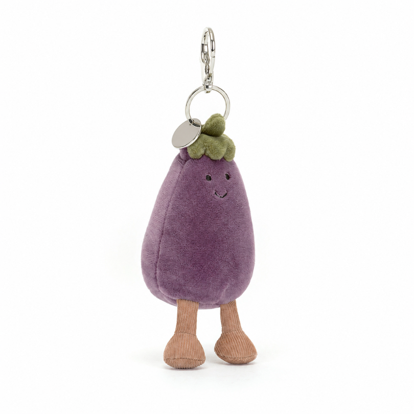 Amuseables Aubergine bag charm in purple