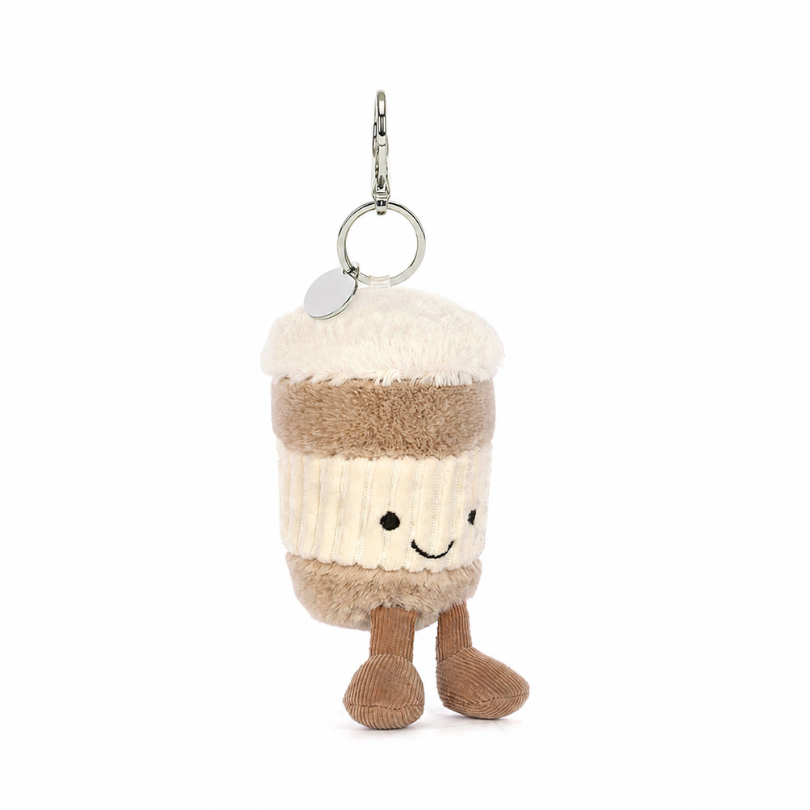 Amuseables Coffee-to-Go bag charm in beige