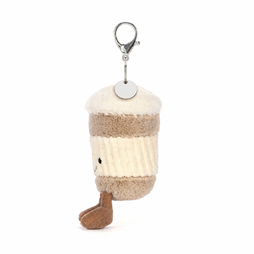 Amuseables Coffee-to-Go bag charm in beige – view 2