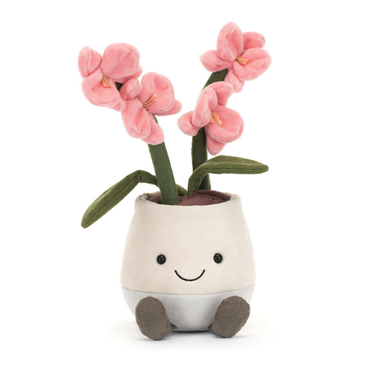 Amuseables Pink Orchid plush toy in pink