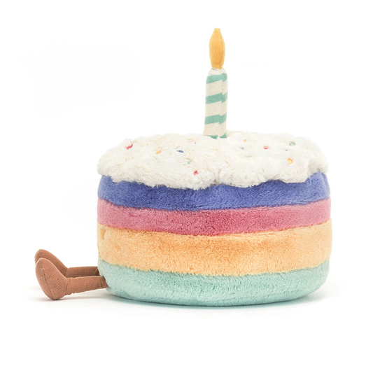 Amuseables Rainbow Birthday Cake plush in cream – view 2