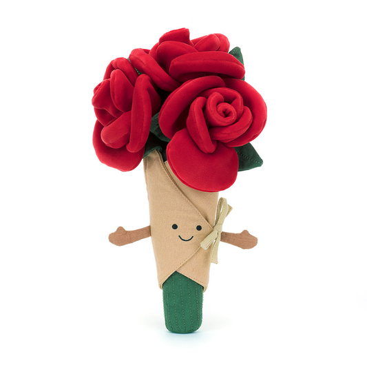 Amuseables Rose Bouquet plush toy in red
