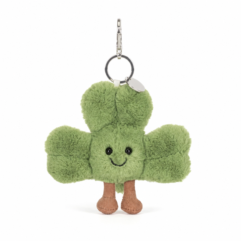 Amuseables Siofra Shamrock green plush bag charm
