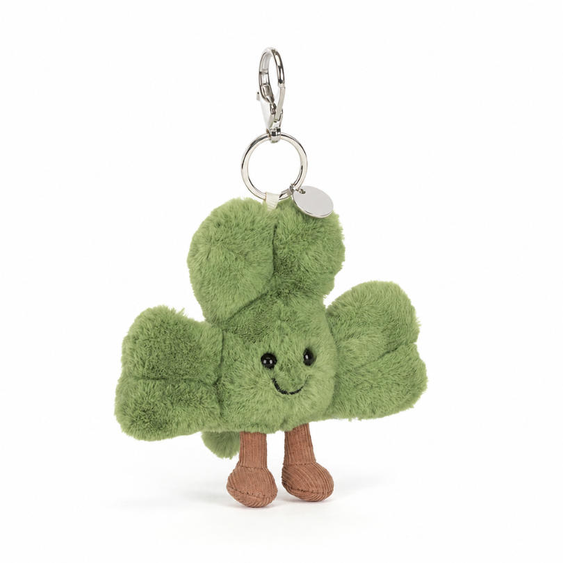Amuseables Siofra Shamrock green plush bag charm – view 2