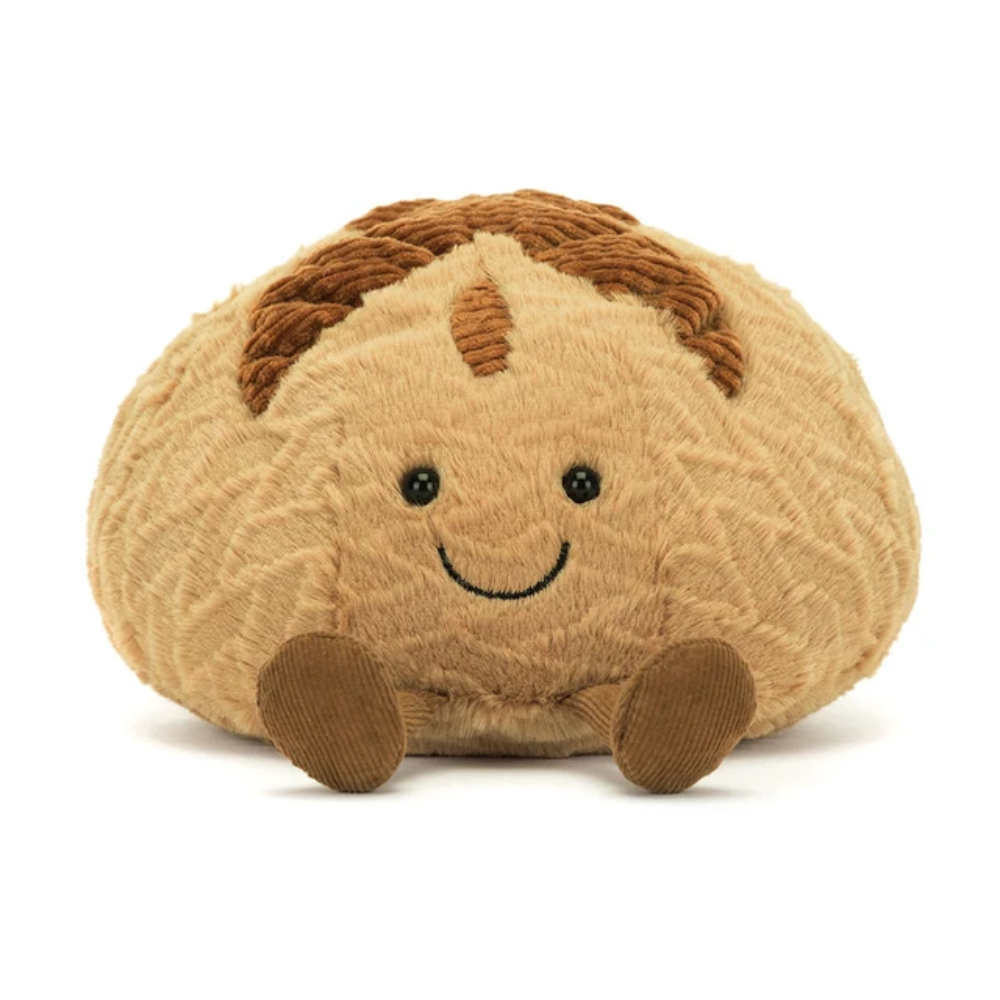 Amuseables Sourdough bread plush toy in brown