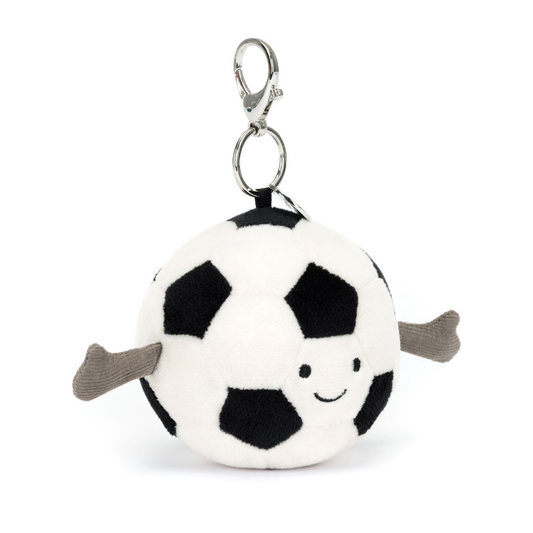 Amuseables Sports Football bag charm in white