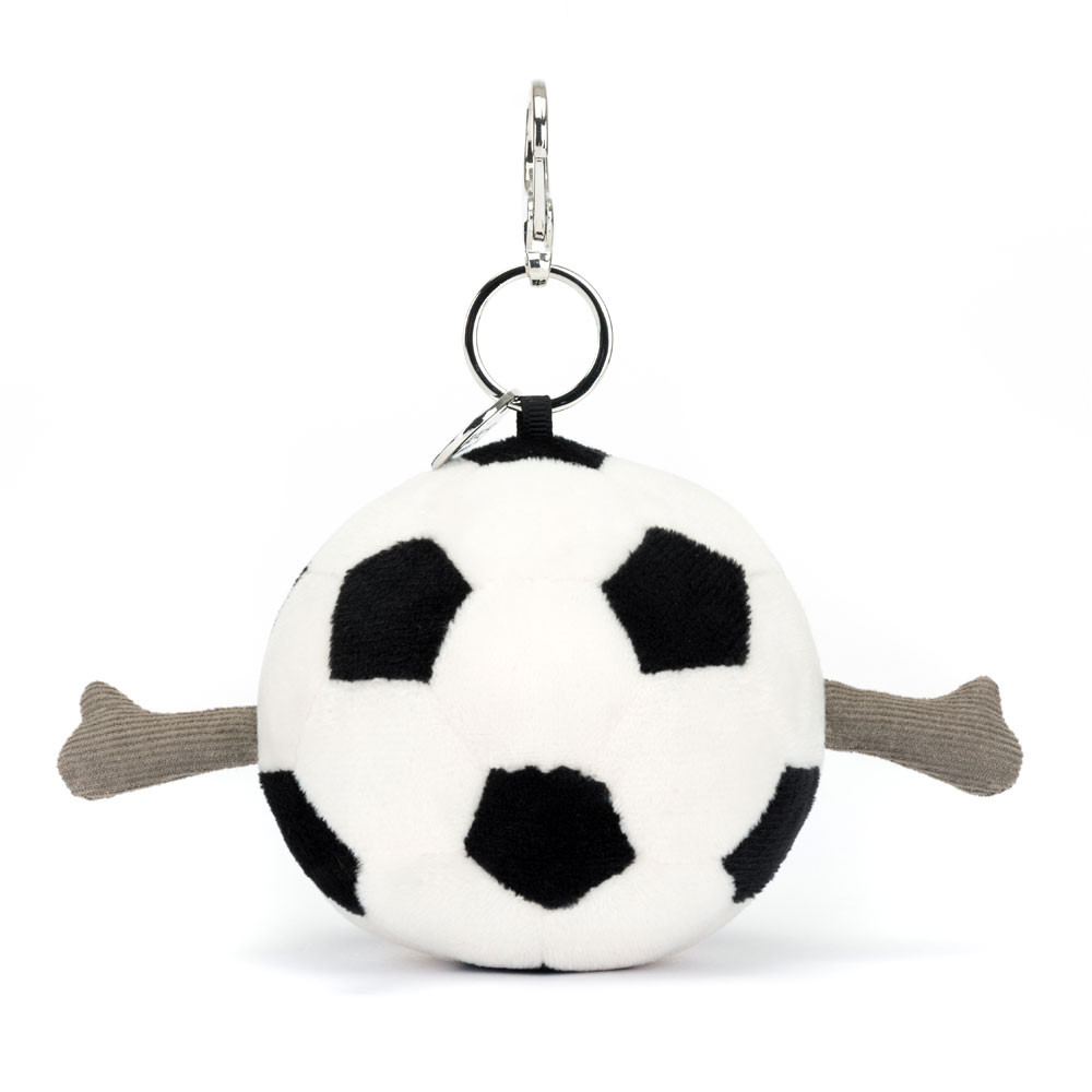 Amuseables Sports Football bag charm in white – view 2