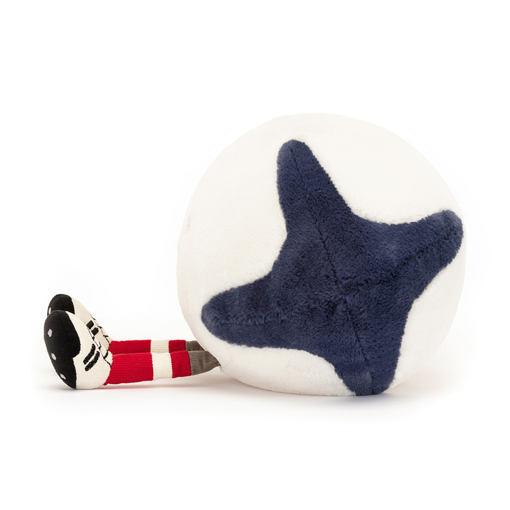 Amuseables Sports Rugby Ball plush toy in white – view 2