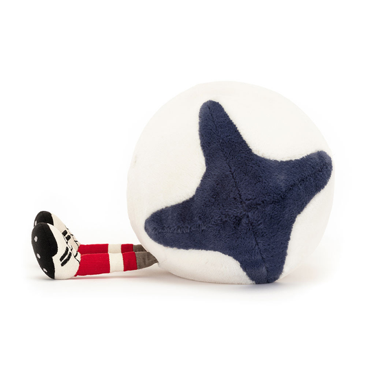 Amuseables Sports Rugby Ball plush toy in white – view 2