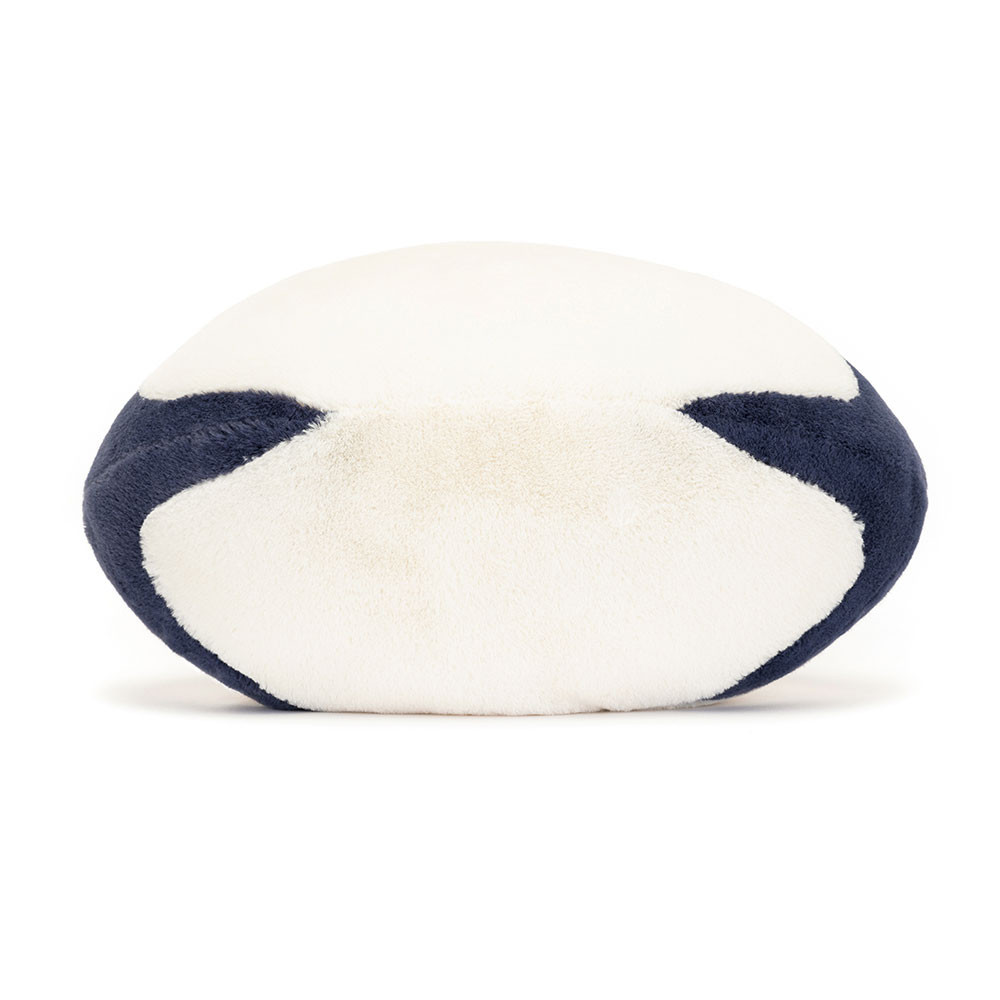 Amuseables Sports Rugby Ball plush toy in white – view 3