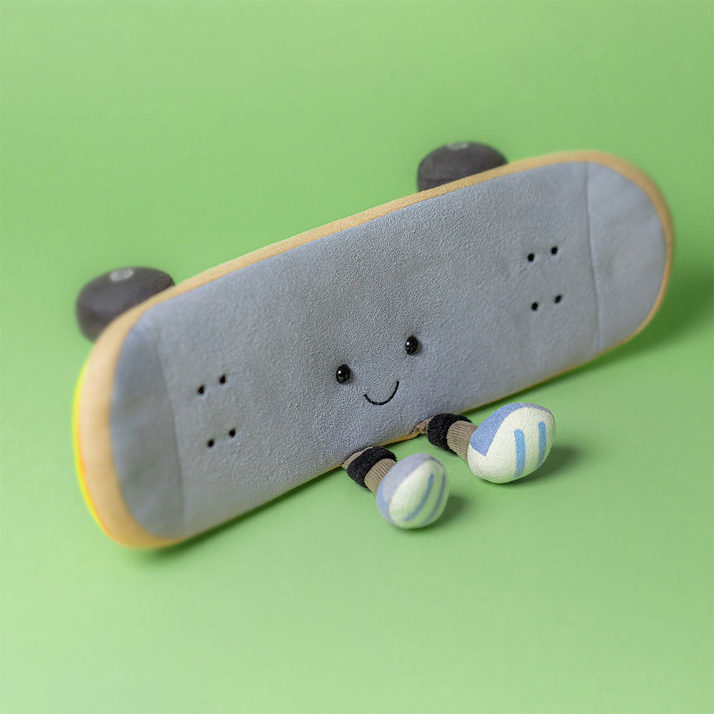 Amuseables Sports Skateboarding plush toy in grey – view 2