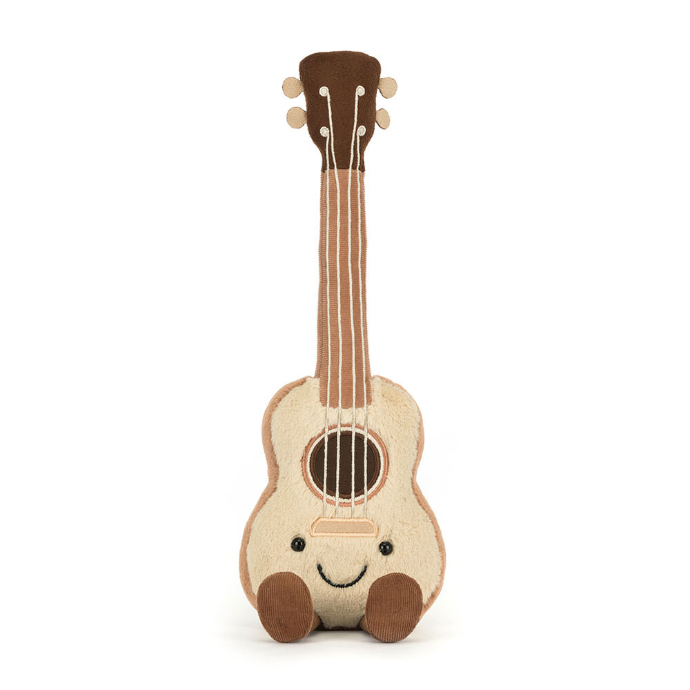 Amuseables Ukulele plush toy in brown
