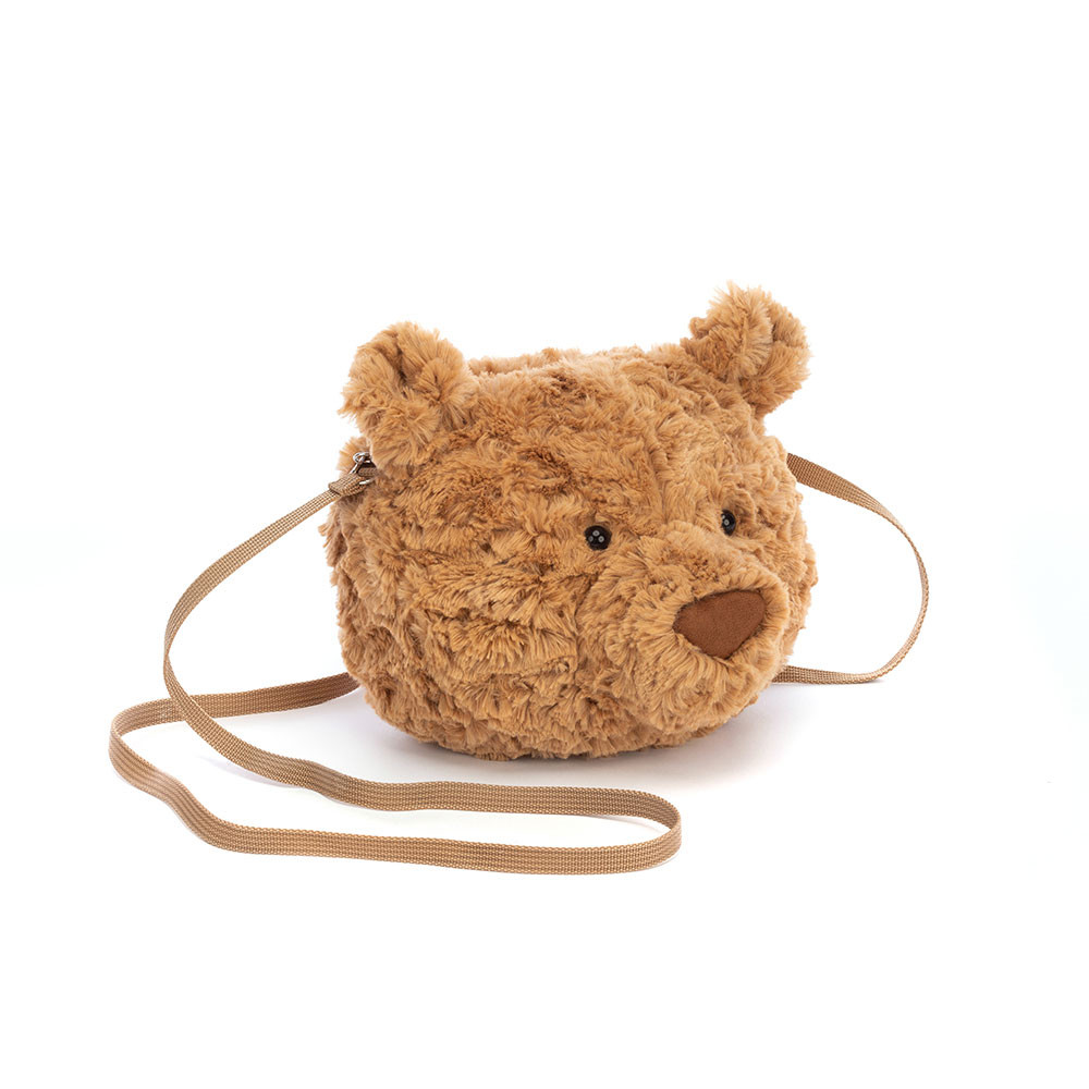 Brown Bear Bag with a plush bear character design in brown