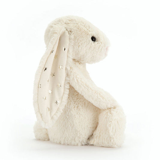 Bashful Twinkle Bunny cream plush with star-patterned ears – view 2