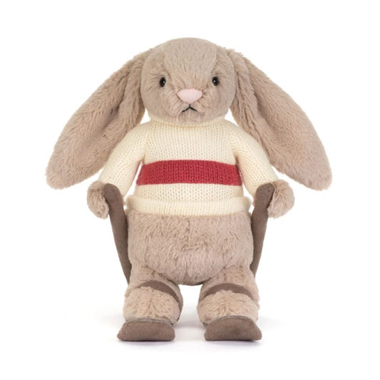 Bashful Bunny in gold medal ski outfit plush toy