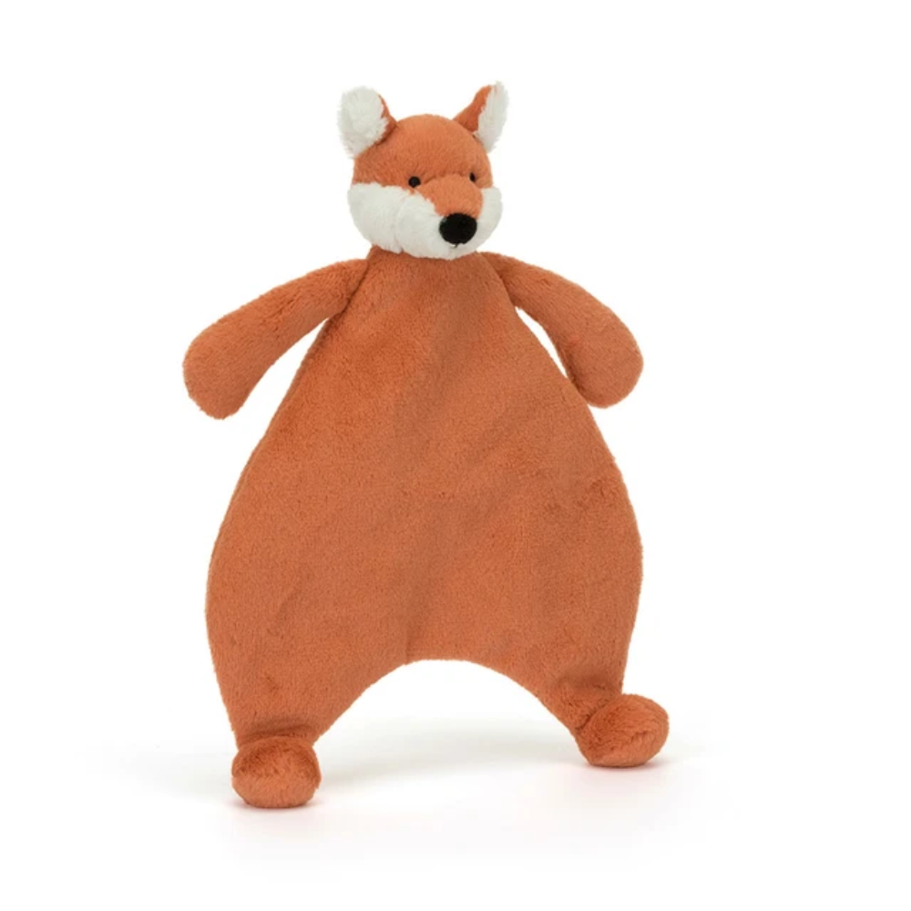Bashful Fox Cub Comforter in rust orange