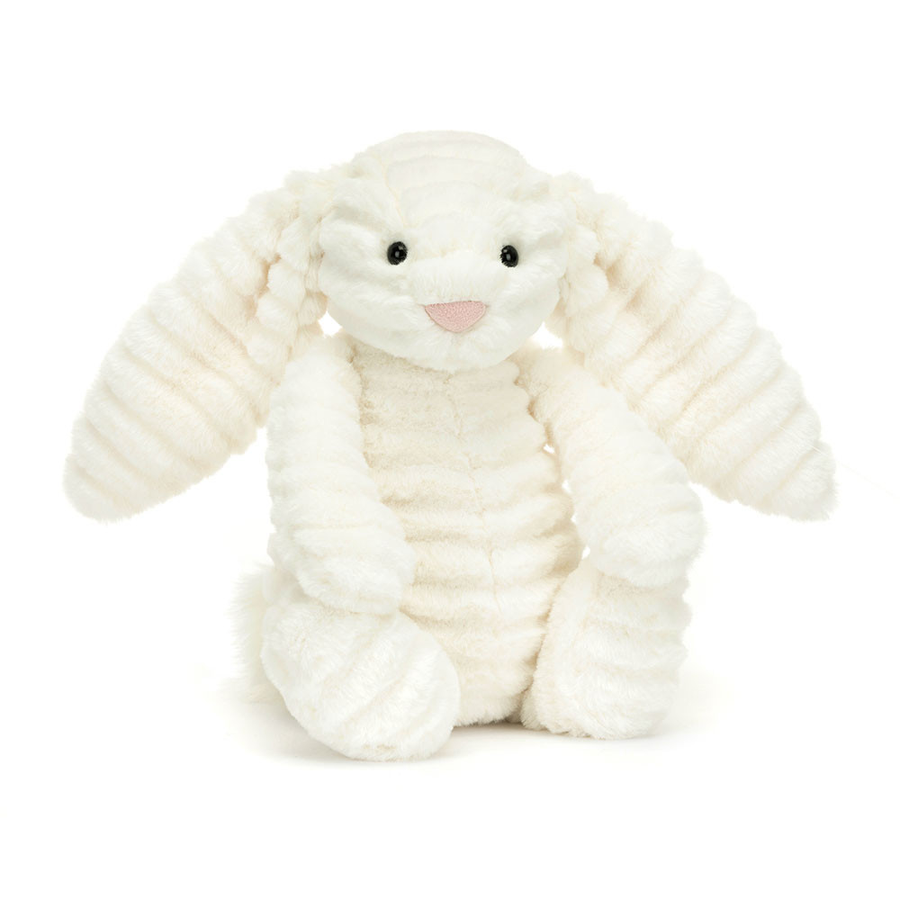 Bashful Luxe Bunny Nimbus plush toy in white