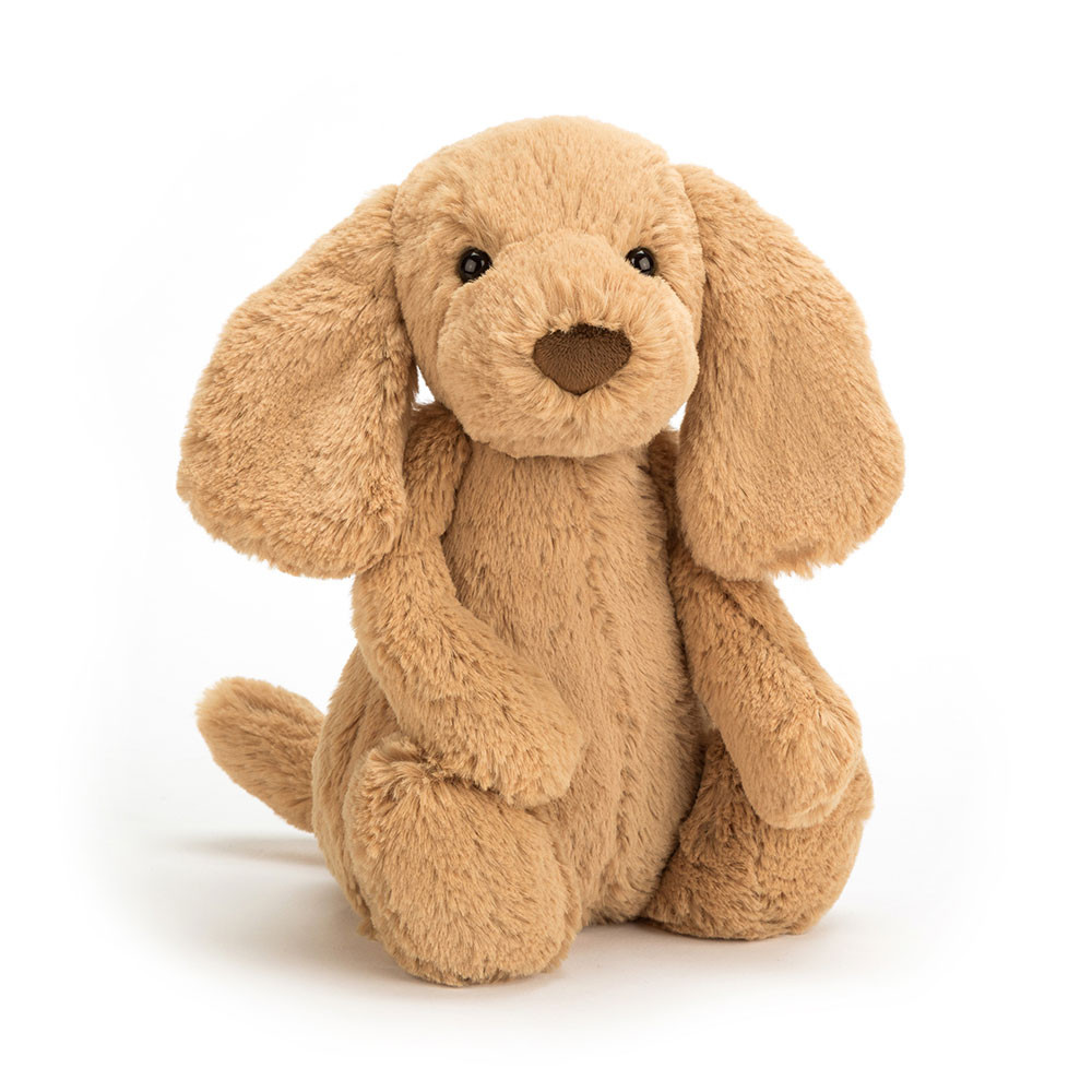 Bashful Toffee Puppy plush toy in brown