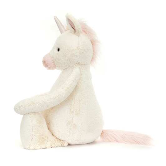 Bashful Unicorn white unicorn plush toy – view 2