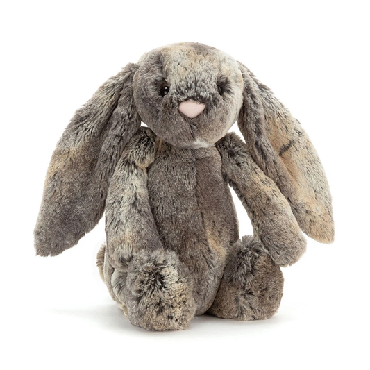 Bashful Woodland Bunny plush toy in grey