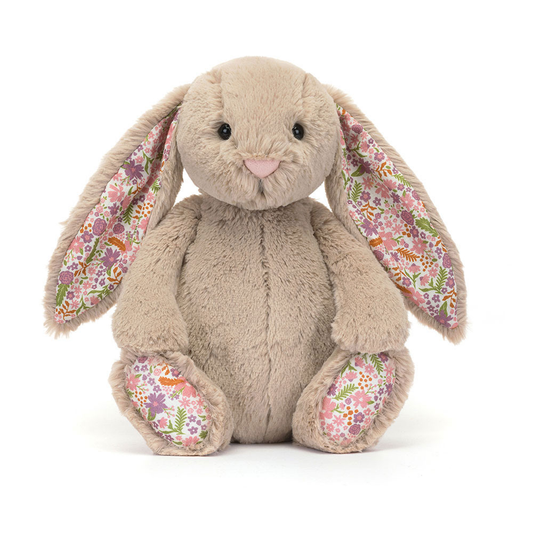 Blossom Beige Bunny Petal plush toy in khaki