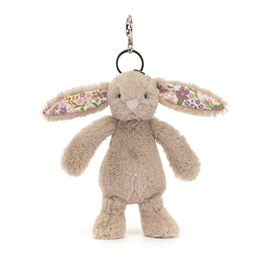 Blossom Beige Bunny ‘Petal’ bag charm in khaki