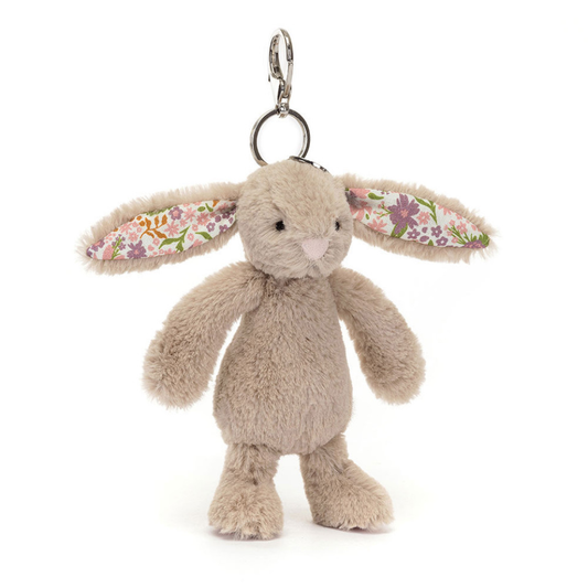 Blossom Beige Bunny ‘Petal’ bag charm in khaki – view 2