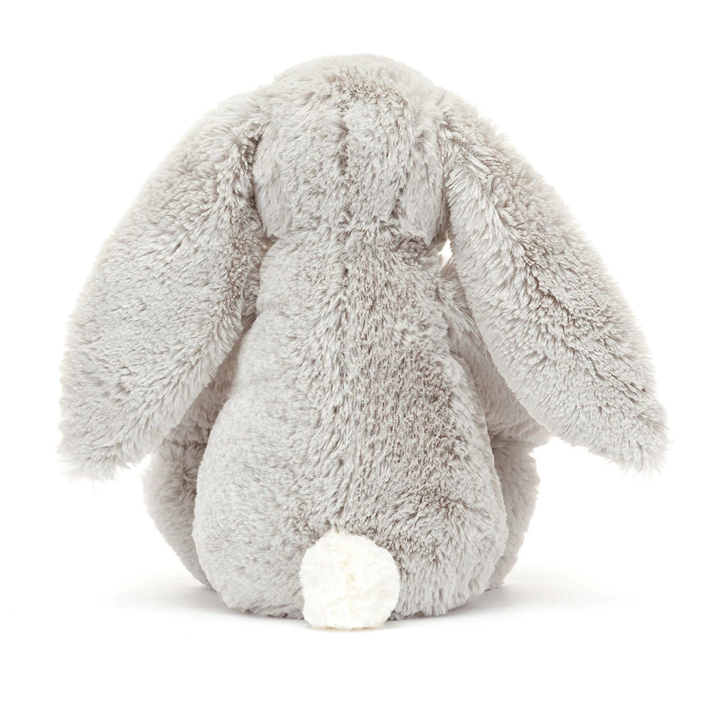 Blossom Silver Bunny Bloom plush toy in grey with floral accents – view 4