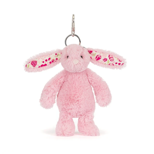 Blushkin Blossom Bunny pink plush bag charm
